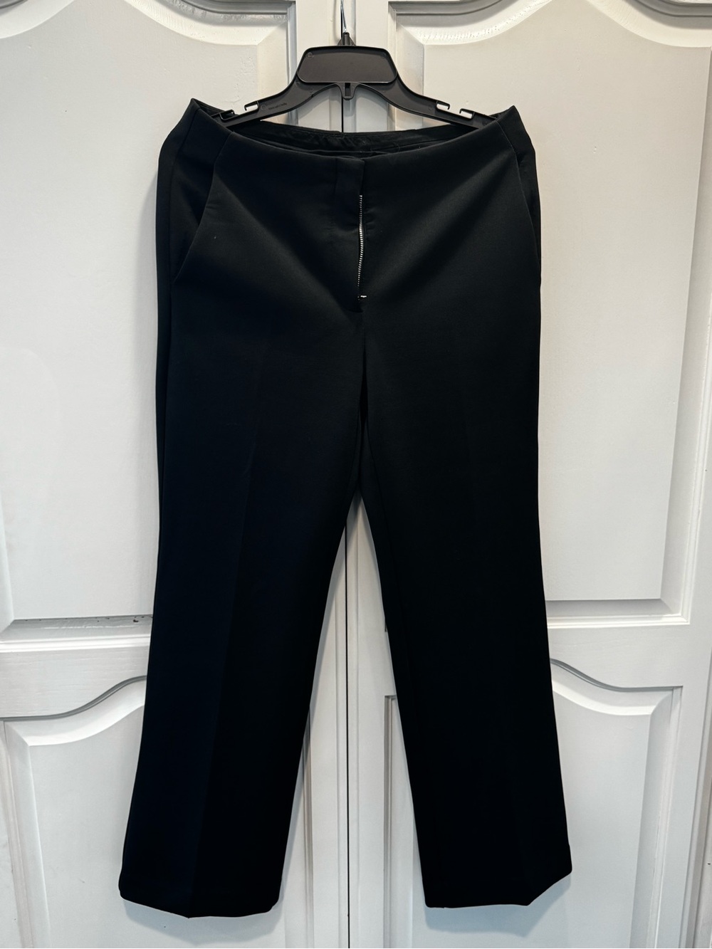 Classic Black Straight-Leg Dress Pants